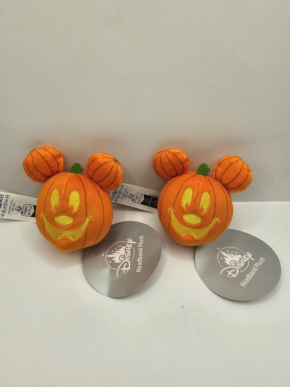 Disney Parks Mickey Pumpkin Headband Plush Set 2 Halloween 2026
